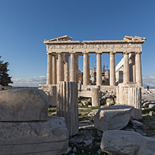 Amazing view of The Parthenon in the Acropolis of Athens, Attica, Greece