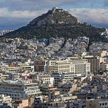 Amazing panorama from Acropolis to city of Athens, Attica, Greece