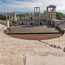 Remainings of Ancient Roman theatre in Plovdiv, Bulgaria