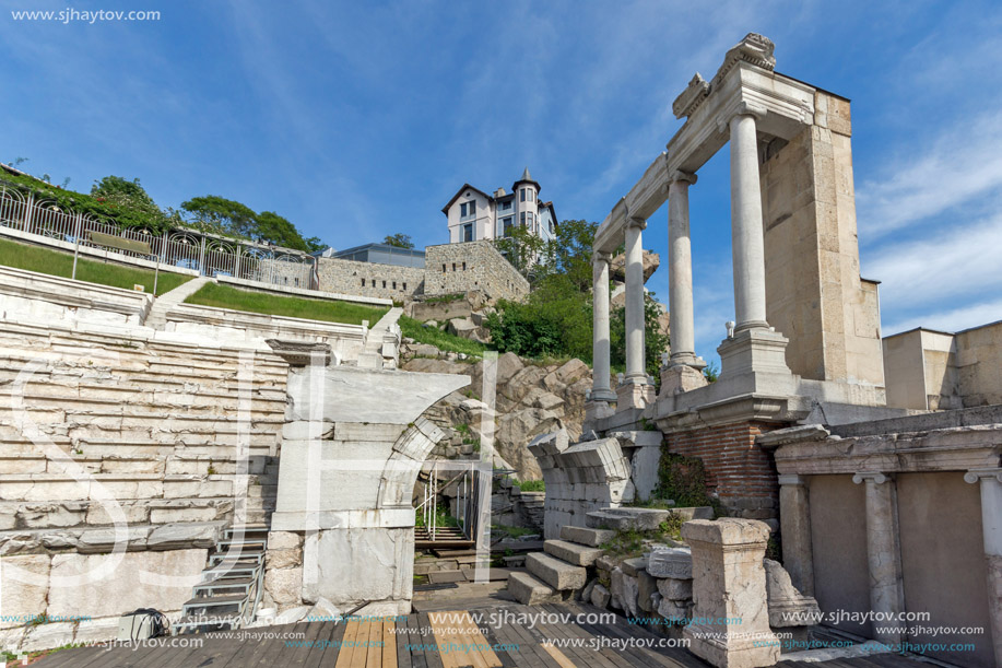 Remainings of Ancient Roman theatre in Plovdiv, Bulgaria