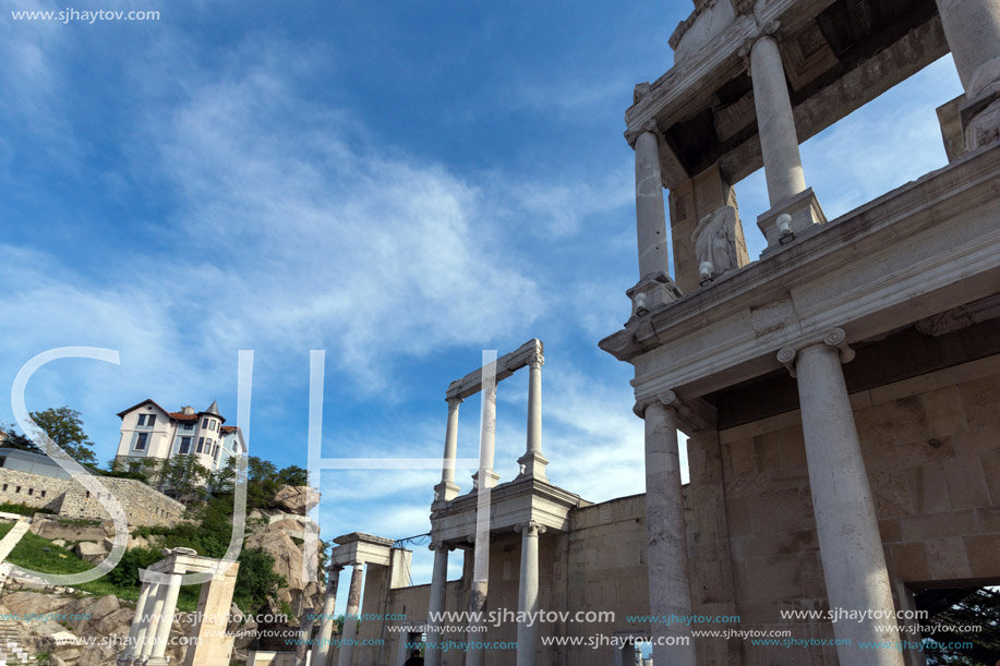 Remainings of Ancient Roman theatre in Plovdiv, Bulgaria