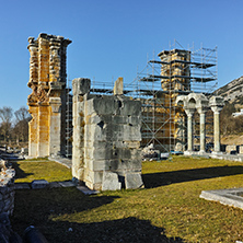 Basilica in the archeological area of ancient Philippi, Eastern Macedonia and Thrace, Greece