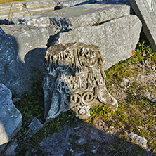 Panoramic view of archeological area of ancient Philippi, Eastern Macedonia and Thrace, Greece
