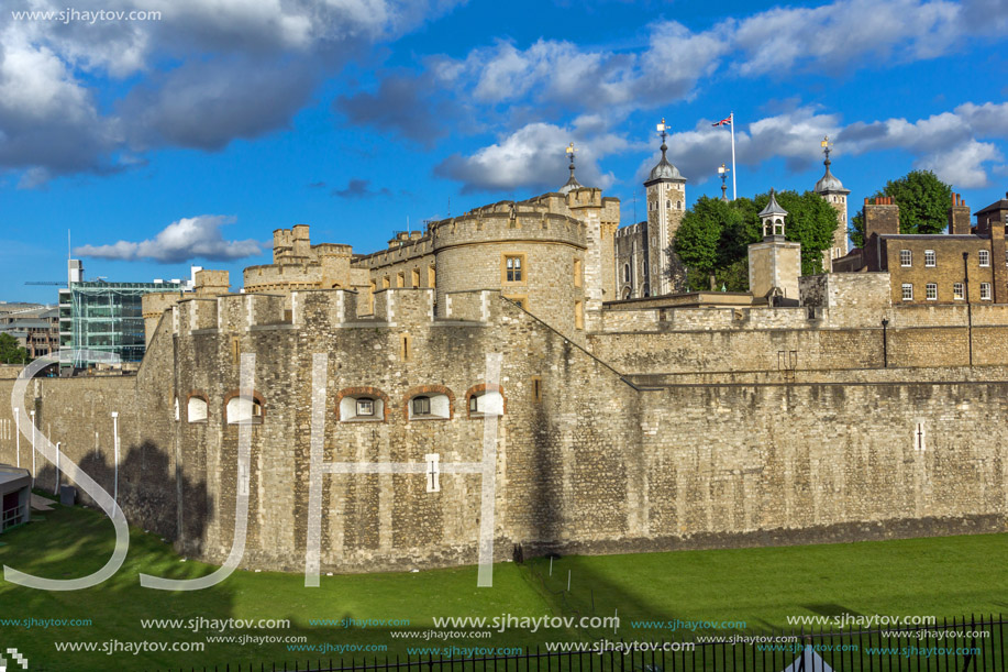 LONDON, ENGLAND - JUNE 15 2016: Historic Tower of London, England, Great Britain