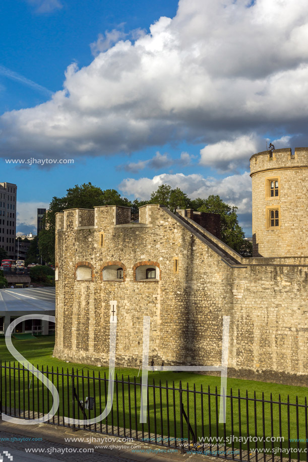 LONDON, ENGLAND - JUNE 15 2016: Historic Tower of London, England, Great Britain