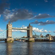 LONDON, ENGLAND - JUNE 15 2016: Tower Bridge in London in the late afternoon, England, Great Britain