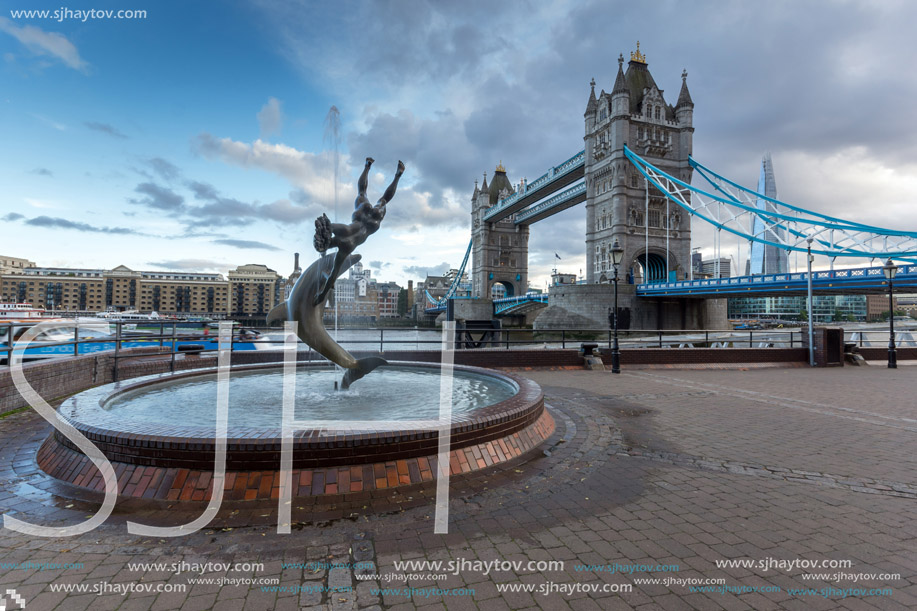 LONDON, ENGLAND - JUNE 15 2016: Tower Bridge in London in the late afternoon, England, Great Britain