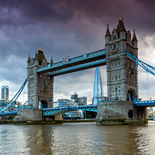 LONDON, ENGLAND - JUNE 15 2016: Tower Bridge in London in the late afternoon, England, Great Britain
