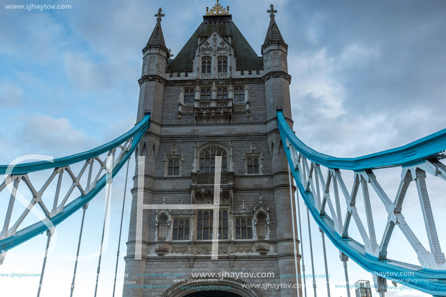 LONDON, ENGLAND - JUNE 15 2016: Tower Bridge in London in the late afternoon, England, Great Britain