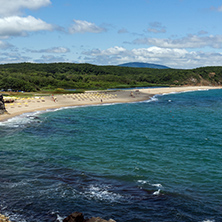 Seascape with beach at the mouth of the Veleka River, Sinemorets village, Burgas Region, Bulgaria