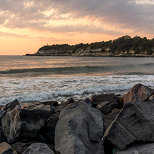 Amazing Sunrise Panorama from Beach of town of Tsarevo, Burgas Region, Bulgaria