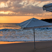 Amazing Sunrise Panorama from Beach of town of Tsarevo, Burgas Region, Bulgaria