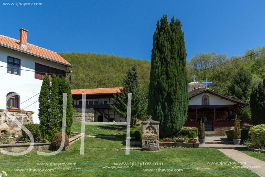 Panoramic view of Temski monastery St. George, Pirot Region, Republic of Serbia