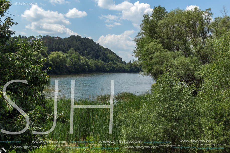Amazing Summer Landscape of Pancharevo lake, Sofia city Region, Bulgaria