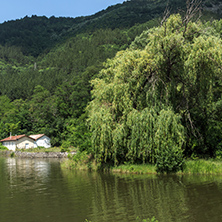 Amazing Summer Landscape of Pancharevo lake, Sofia city Region, Bulgaria