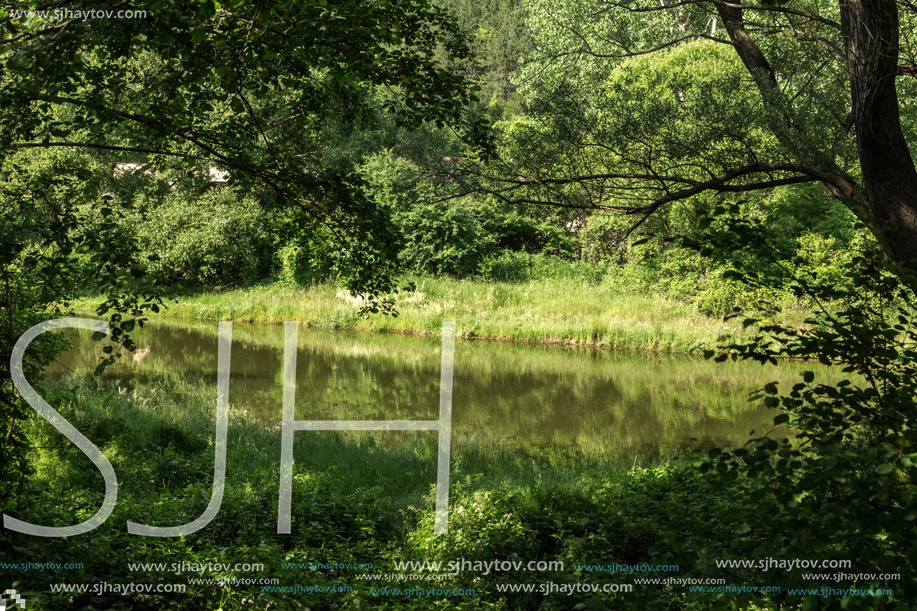 Amazing Summer Landscape of Pancharevo lake, Sofia city Region, Bulgaria