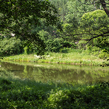 Amazing Summer Landscape of Pancharevo lake, Sofia city Region, Bulgaria