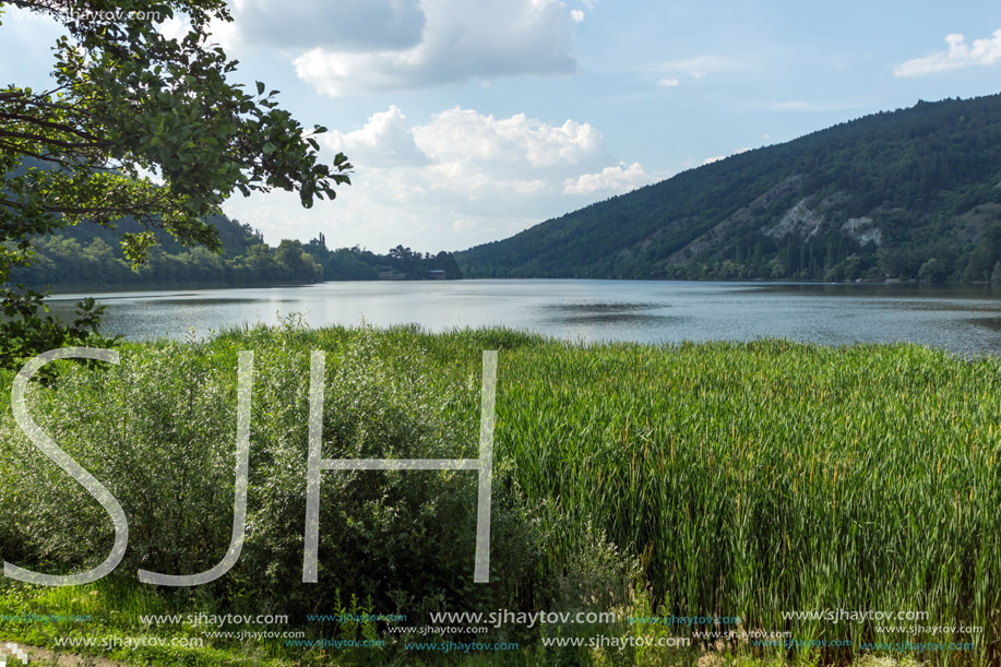 Amazing Summer Landscape of Pancharevo lake, Sofia city Region, Bulgaria