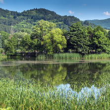 Amazing Summer Landscape of Pancharevo lake, Sofia city Region, Bulgaria