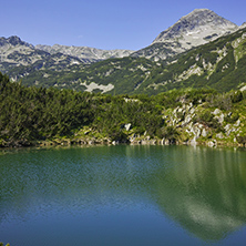Amazing Landscape with The Eye Lake and Muratov Peak,  Pirin Mountain, Bulgaria