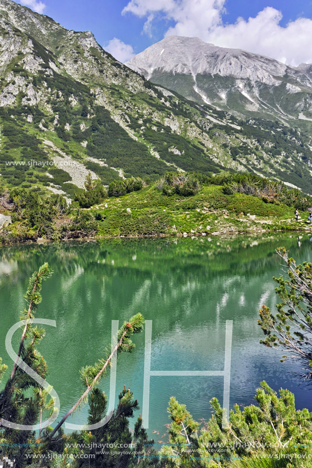 Amazing Landscape with The Eye Lake and Vihren Peak,  Pirin Mountain, Bulgaria