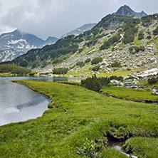 Amazing Landscape with Muratovo lake and Banderishki chukar peak,  Pirin Mountain, Bulgaria