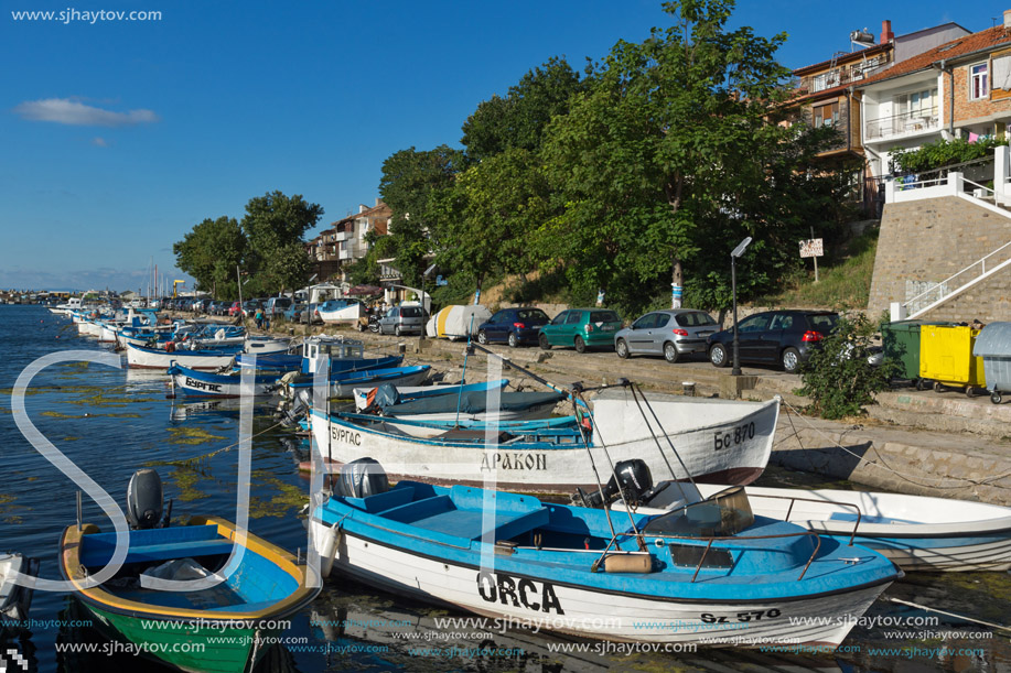 SOZOPOL, BULGARIA - JULY 12, 2016: Amazing Panorama of port of town of Sozopol, Burgas Region, Bulgaria