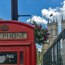 LONDON, ENGLAND - JUNE 15 2016: Bell tower of  Church of St. Peter at Westminster, London, England, Great Britain