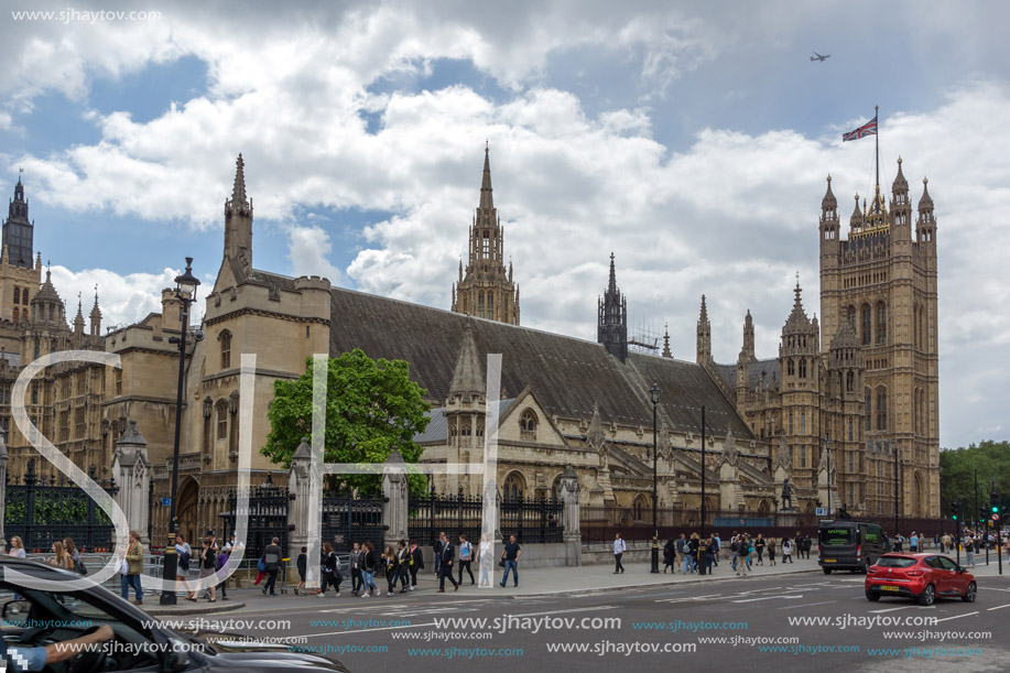 LONDON, ENGLAND - JUNE 15 2016: Houses of Parliament, Westminster Palace, London, England, Great Britain