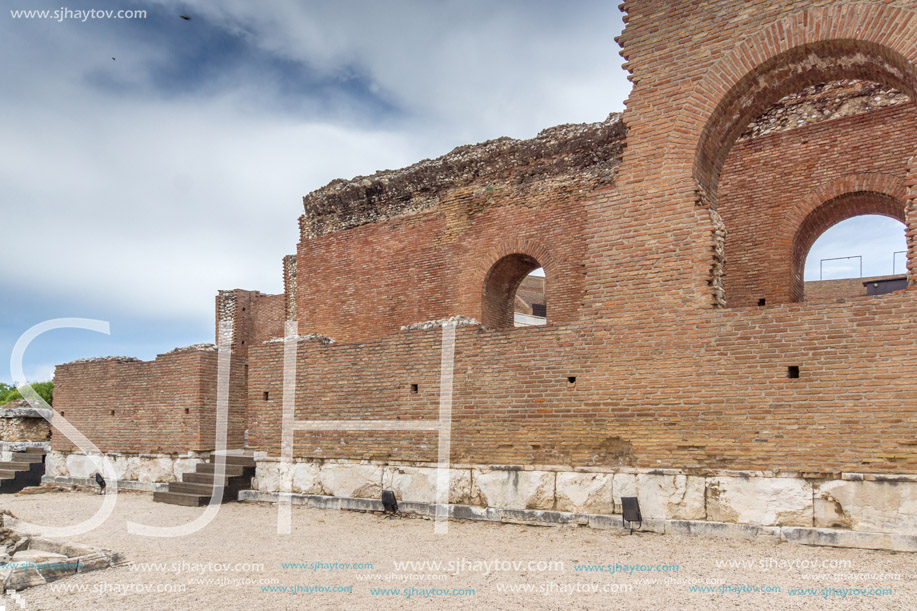 Ancient ruins of Roman Odeon, Patras, Peloponnese, Western Greece