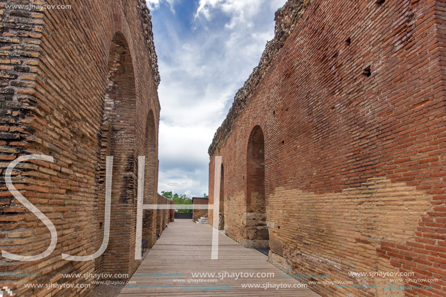 Ancient ruins of Roman Odeon, Patras, Peloponnese, Western Greece