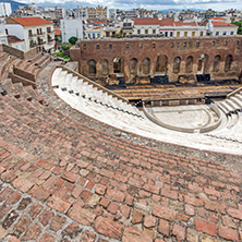 Ancient ruins of Roman Odeon, Patras, Peloponnese, Western Greece