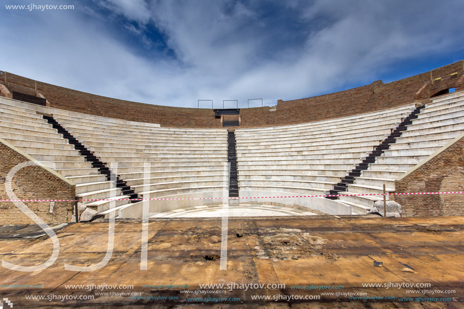 Ancient ruins of Roman Odeon, Patras, Peloponnese, Western Greece
