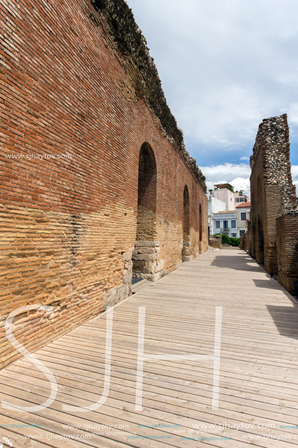 Ancient ruins of Roman Odeon, Patras, Peloponnese, Western Greece