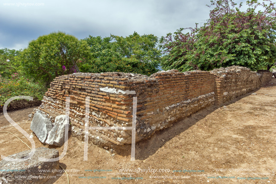 Ancient ruins of Roman Odeon, Patras, Peloponnese, Western Greece