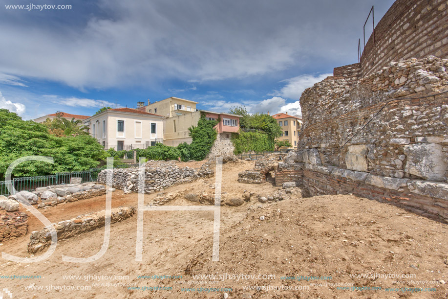 Ancient ruins of Roman Odeon, Patras, Peloponnese, Western Greece