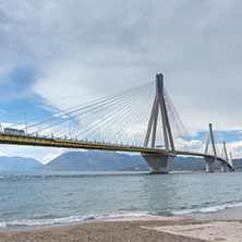 Amazing view of The cable bridge between Rio and Antirrio, Patra, Western Greece