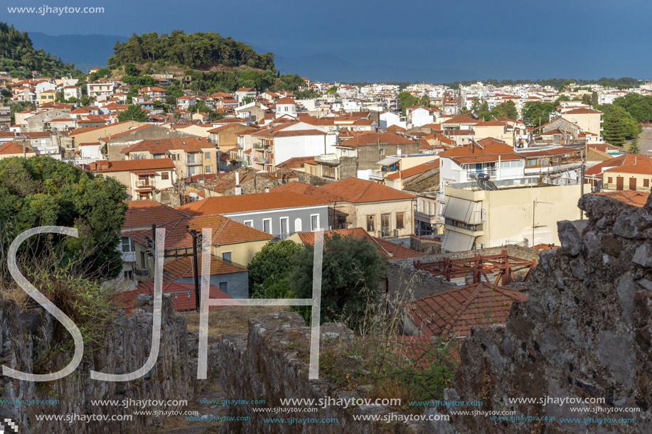 Amazing Panoramic view of Nafpaktos town, Western Greece