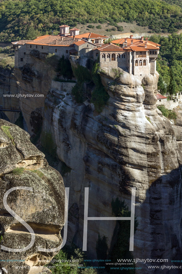 Outside view of Holy Monastery of Varlaam in Meteora, Thessaly, Greece