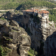 Outside view of Holy Monastery of Varlaam in Meteora, Thessaly, Greece