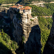 Outside view of Holy Monastery of Varlaam in Meteora, Thessaly, Greece