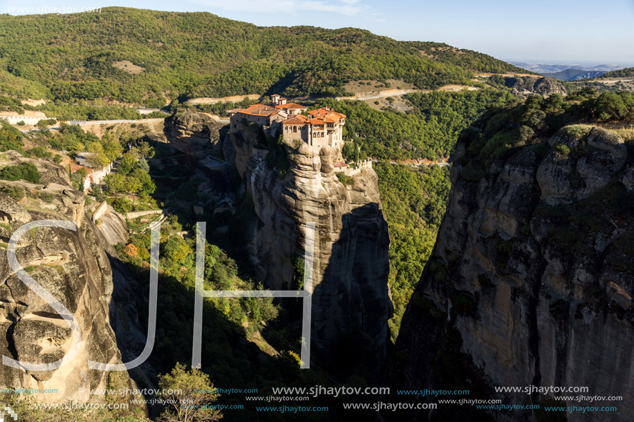 Outside view of Holy Monastery of Varlaam in Meteora, Thessaly, Greece