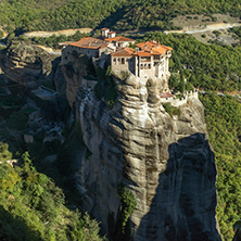 Outside view of Holy Monastery of Varlaam in Meteora, Thessaly, Greece