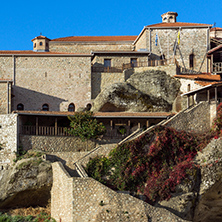 Amazing view of Holy Monastery of Great Meteoron in Meteora, Thessaly, Greece