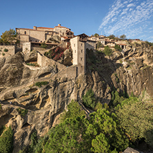 Amazing view of Holy Monastery of Great Meteoron in Meteora, Thessaly, Greece