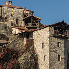 Amazing view of Holy Monastery of Great Meteoron in Meteora, Thessaly, Greece