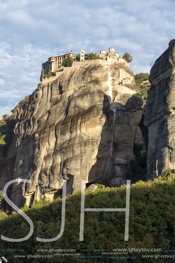 Outside view of Holy Monastery of Varlaam in Meteora, Thessaly, Greece