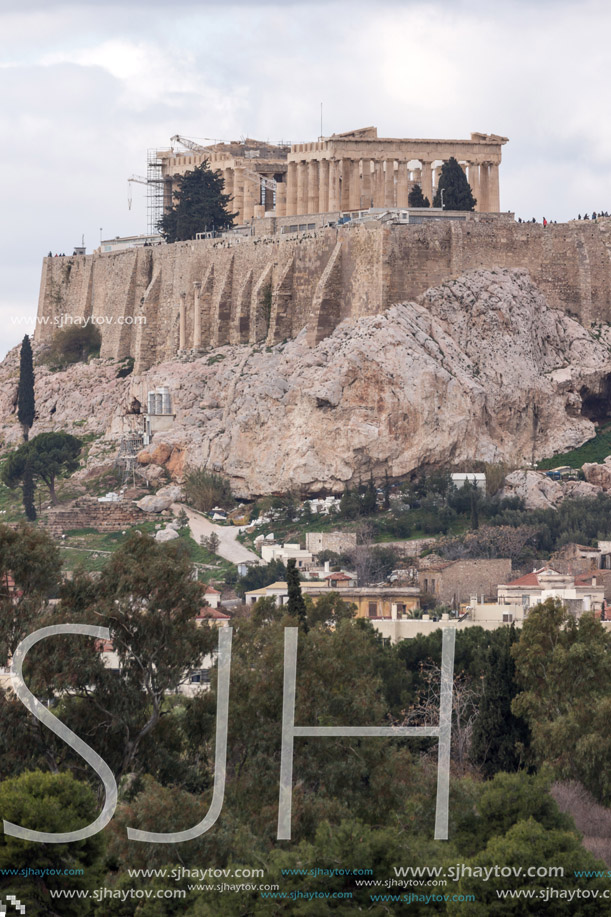 Amazing view of the Acropolis of Athens, Attica, Greece