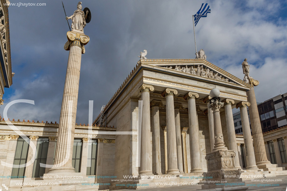 Panoramic view of Academy of Athens, Attica, Greece