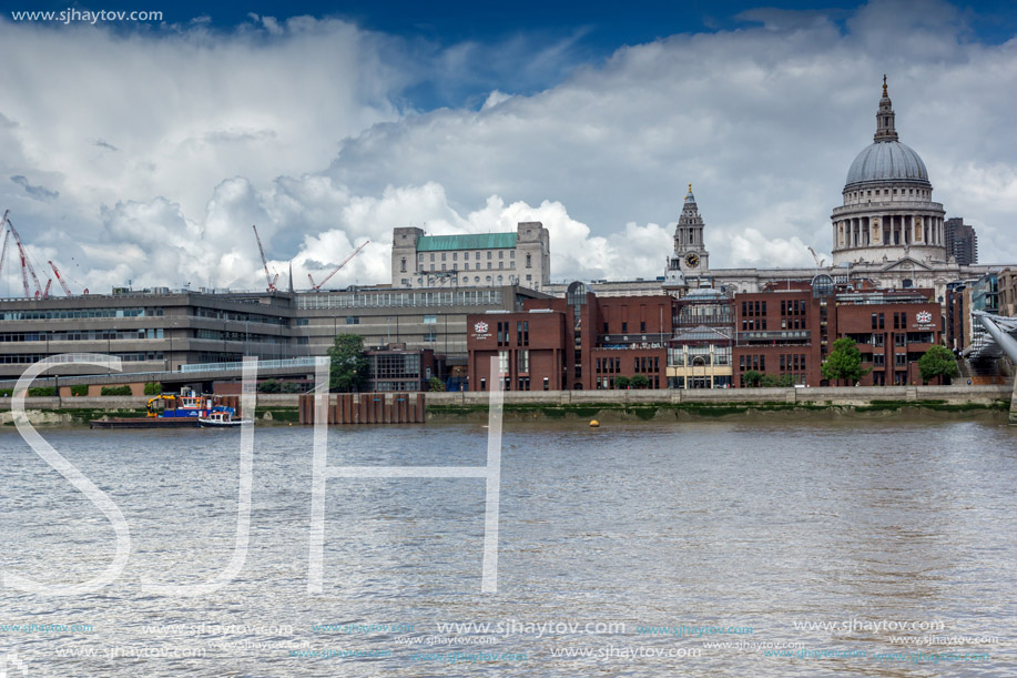 LONDON, ENGLAND - JUNE 15 2016: Amazing view of St. Paul Cathedral in London, England, Great Britain